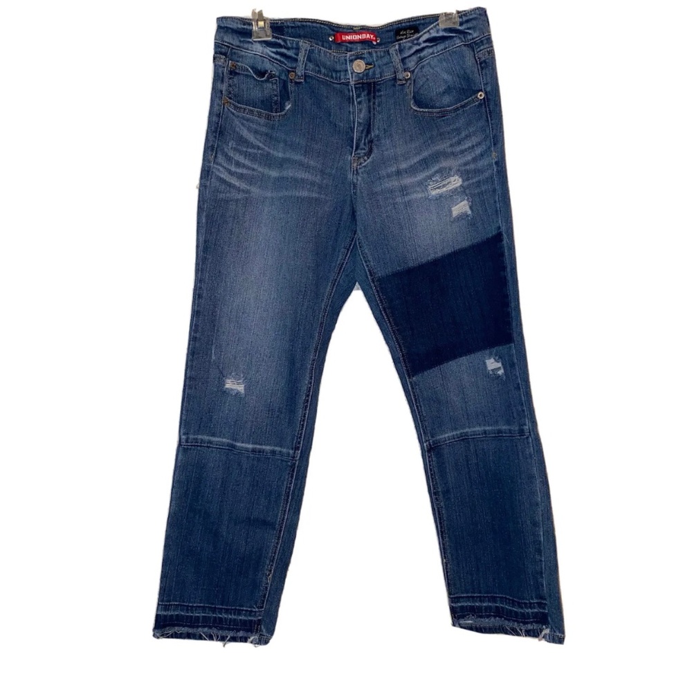 Unionbay Size 11 Denim Stitch Work Patch Denim Jeans